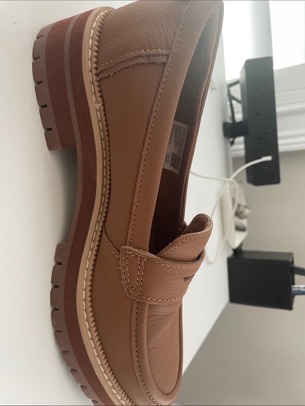Toms Women’s Tan Leather Penny Loafers - Picture 4 of 11
